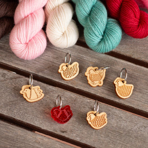 Katrinkles Chicken Ring Stitch Markers