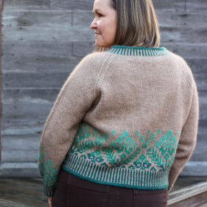 Louie & Lola Yarns Alma Cardigan Fade Kit - Chai & Mint