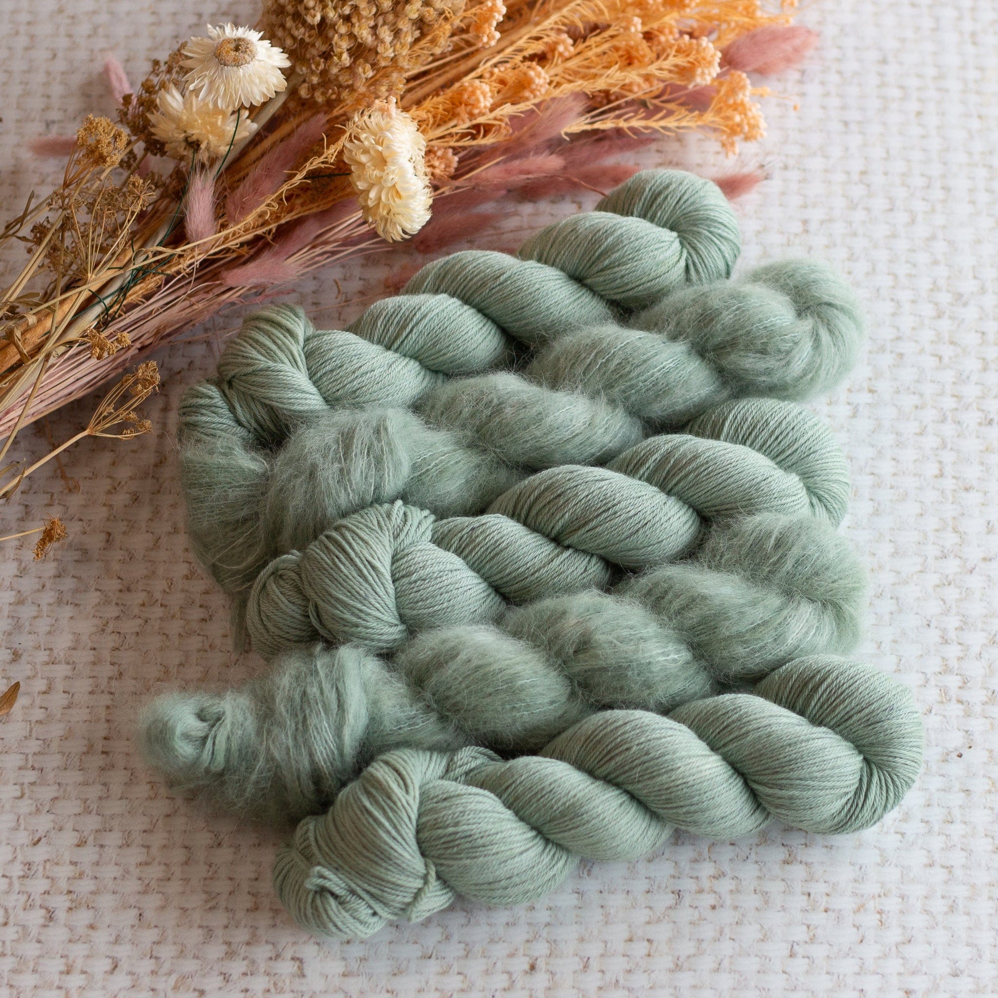 Louie & Lola Yarns Lyrebird Cardigan - Kit 4 - Eucalyptus