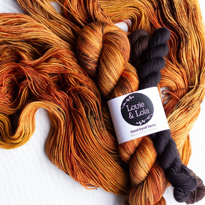 Louie & Lola Yarns Yarn Club Flock & Feather Yarn of the Month - February 2025 - Gold Laced Wyndotte