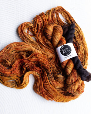 Louie & Lola Yarns Yarn Club Flock & Feather Yarn of the Month - February 2025 - Gold Laced Wyndotte