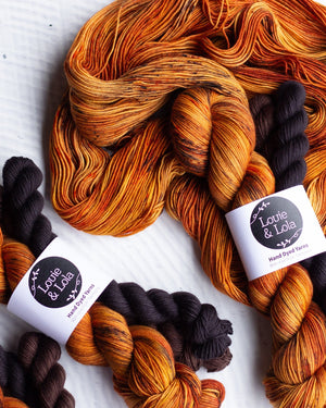 Louie & Lola Yarns Yarn Club Flock & Feather Yarn of the Month - February 2025 - Gold Laced Wyndotte