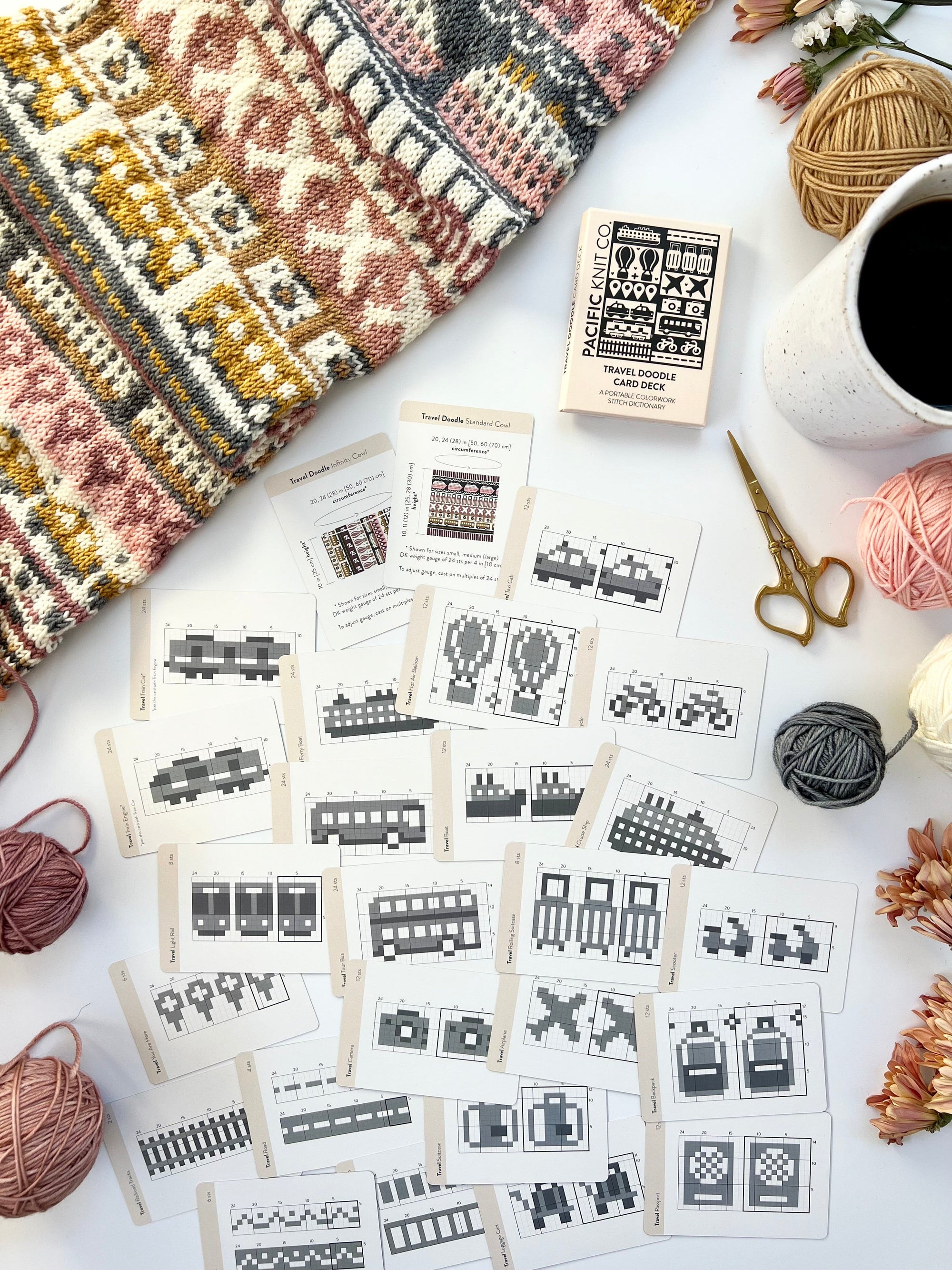 Pacific Knit Co. knitting pattern Pacific Knit Co. - Travel Doodle Card Deck (Expansion)