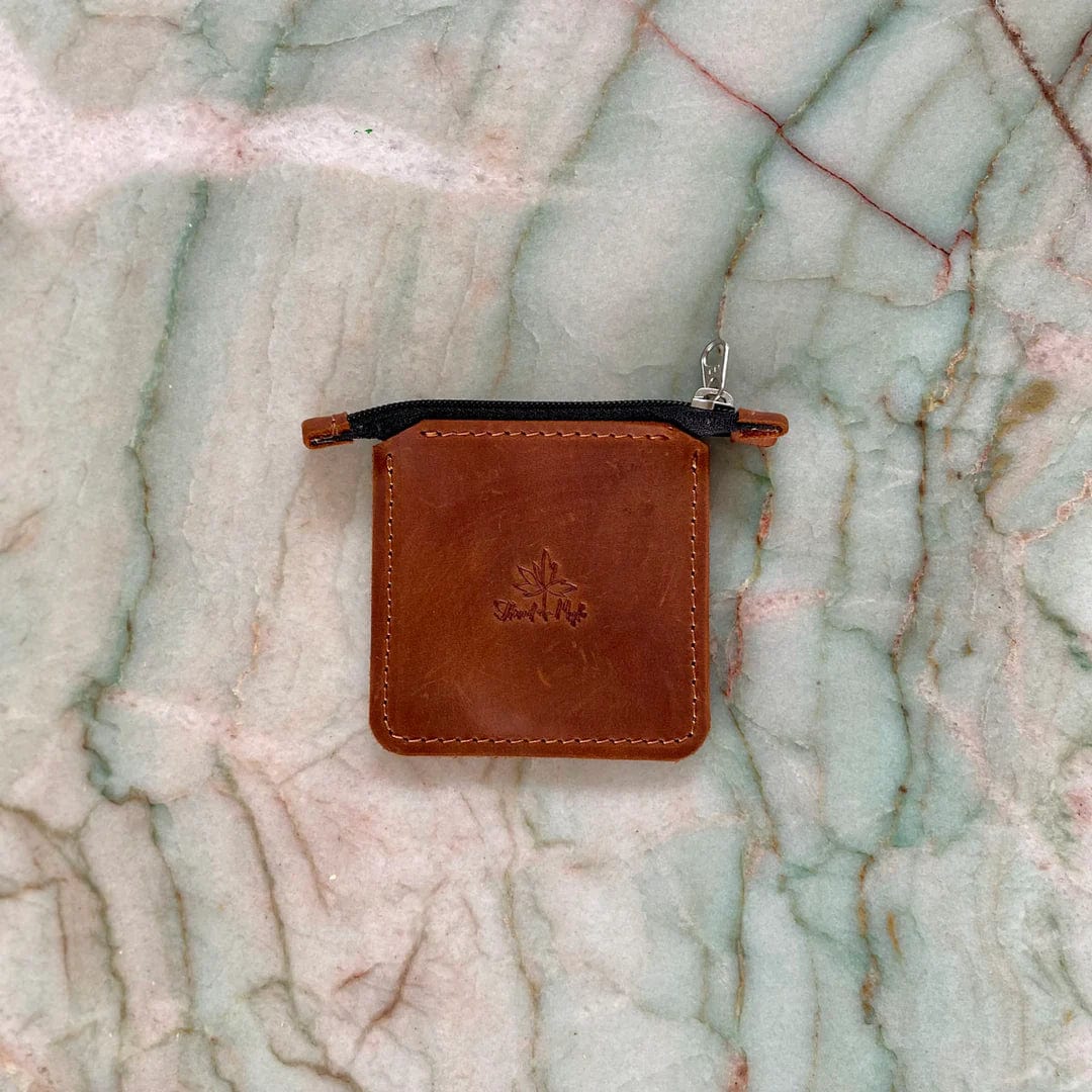 Thread & Maple Thread & Maple - Leather Square Zip Pouch
