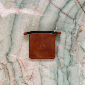 Thread & Maple Thread & Maple - Mini Leather Square Zip Pouch